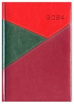 Kalendarz York zielony/czerwony/bordowy